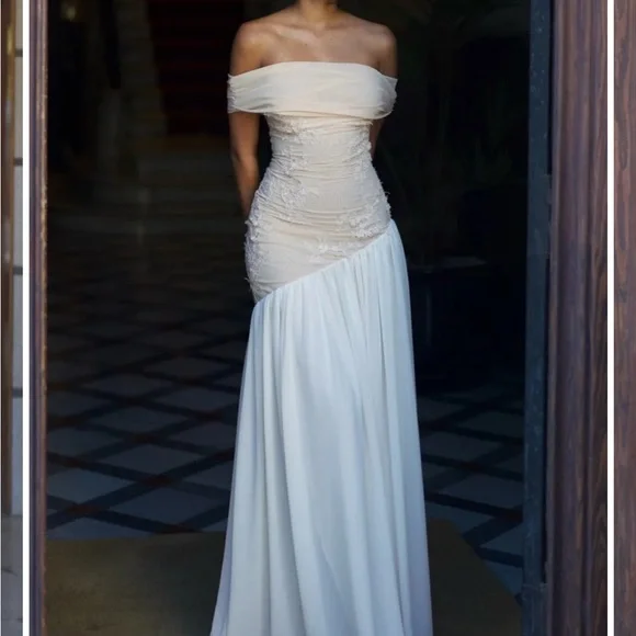 MIA OFF SHOULDER MAXI GOWN
DRESS - BEIGE - Picture 5 of 16